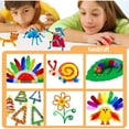 thumbnail image 2 of PEACNNG 1200+ Pieces Creative Crafts for Kids DIY Art Craft Set, Colorful Craft Cleaners, Contains Twisted Eyes, Colorful Wooden Sticks, Feathers, Sequins, Flashing Pompoms, 2 of 5