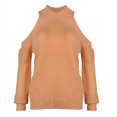 thumbnail image 3 of Suéter De Punto Suelto Con Hombros Descubiertos Y Manga Larga Con Cuello Alto Para Mujer De Invierno (S)-186126.05 Likrtyny Mujer, 3 of 7