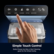 SIMZLIFE Portable Countertop Ice Maker Machine, 26 lbs Ice Per Day, 9 Bullet Ice Cubes Ready in 6 Minutes, Small & Large Ice Sizes, Self-Cleaning, 1.1L Water Tank, Ice Scoop & Basket, Black