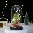 thumbnail image 5 of MXTPOV Small Christmas Tree with Glass Dome, Artificial Christmas Tree with String Lights, Xmas Tree Night Light, Fairy Lights Christmas Decorations, 9 inch, 5 of 6
