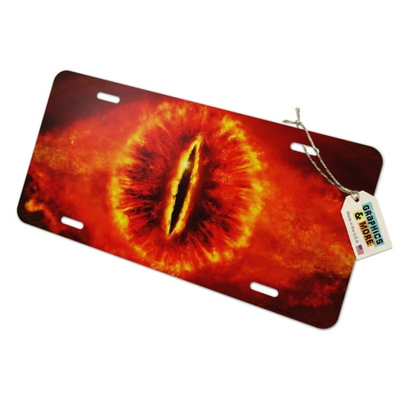Lord of the Rings Eye of Sauron Novelty Metal Vanity Tag License Plate