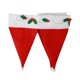 thumbnail image 3 of FELTECHELECTR Cenefa de cortina con gorro de Papá Noel para Navidad, banderines para puerta y ventana, decoración para el hogar y la sala de estar (rojo), 3 of 6