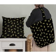 thumbnail image 5 of Soimoi Black Poly Georgette Fabric Yellow Flower & Dots Printed Fabric 1 Yard 42 Inch Wide, 5 of 5
