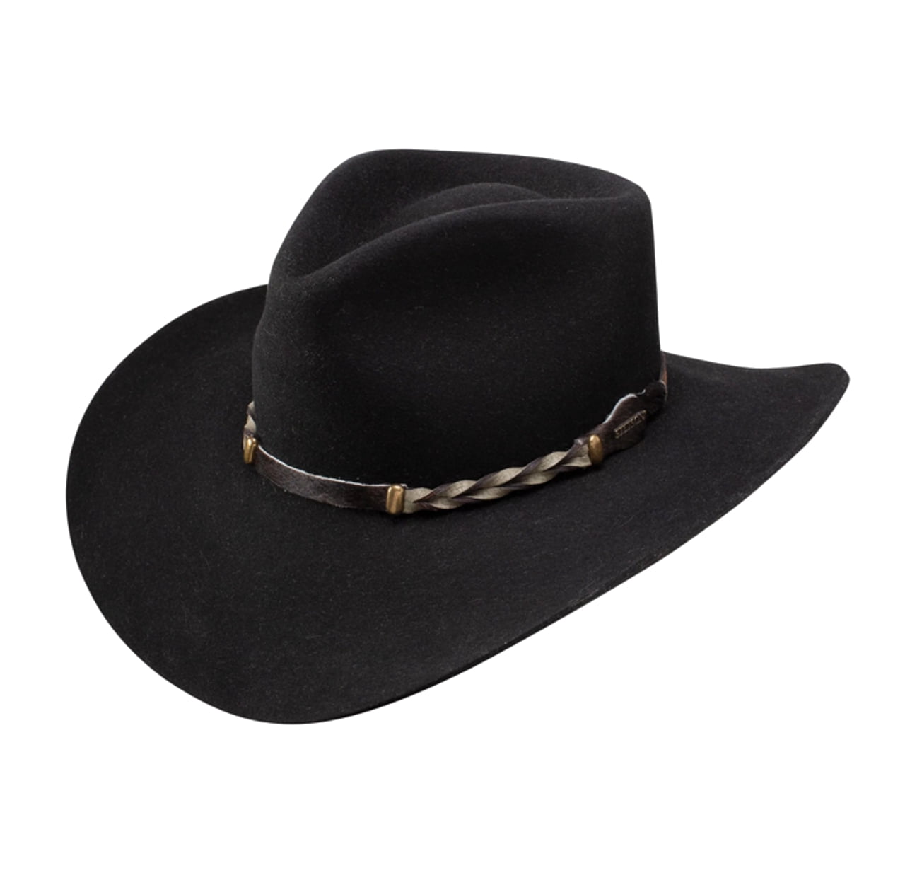 Stetson Black Hawk Crushable Wool Felt Gambler Cowboy Hat  display picture 3