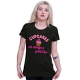 thumbnail image 3 of Cupcakes Good Idea Food Sweet Dessert Womens Fitted Plus Size Graphic Tee Brisco Brands 2X, 3 of 5