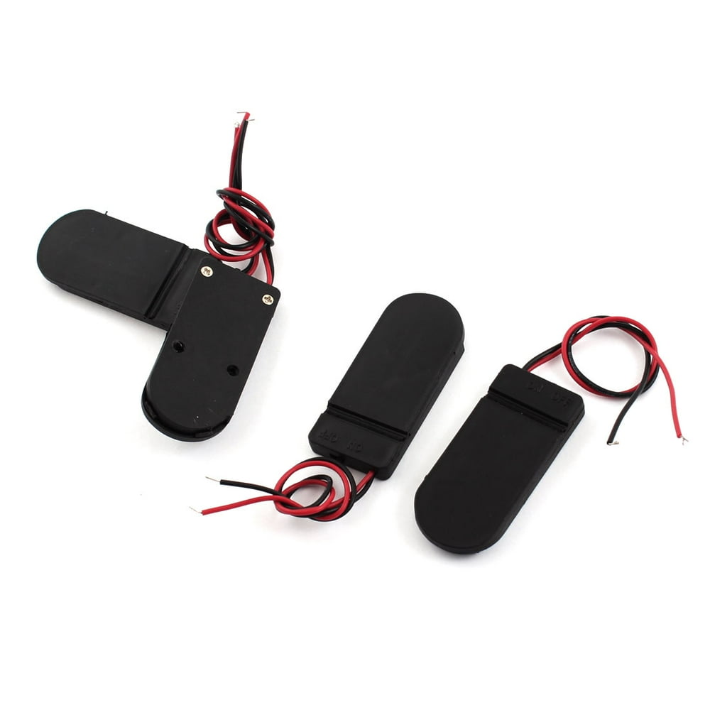 4Pcs 11cm 2Wired 2 x 3V CR2032 Coin Button Cell Battery Holder Case