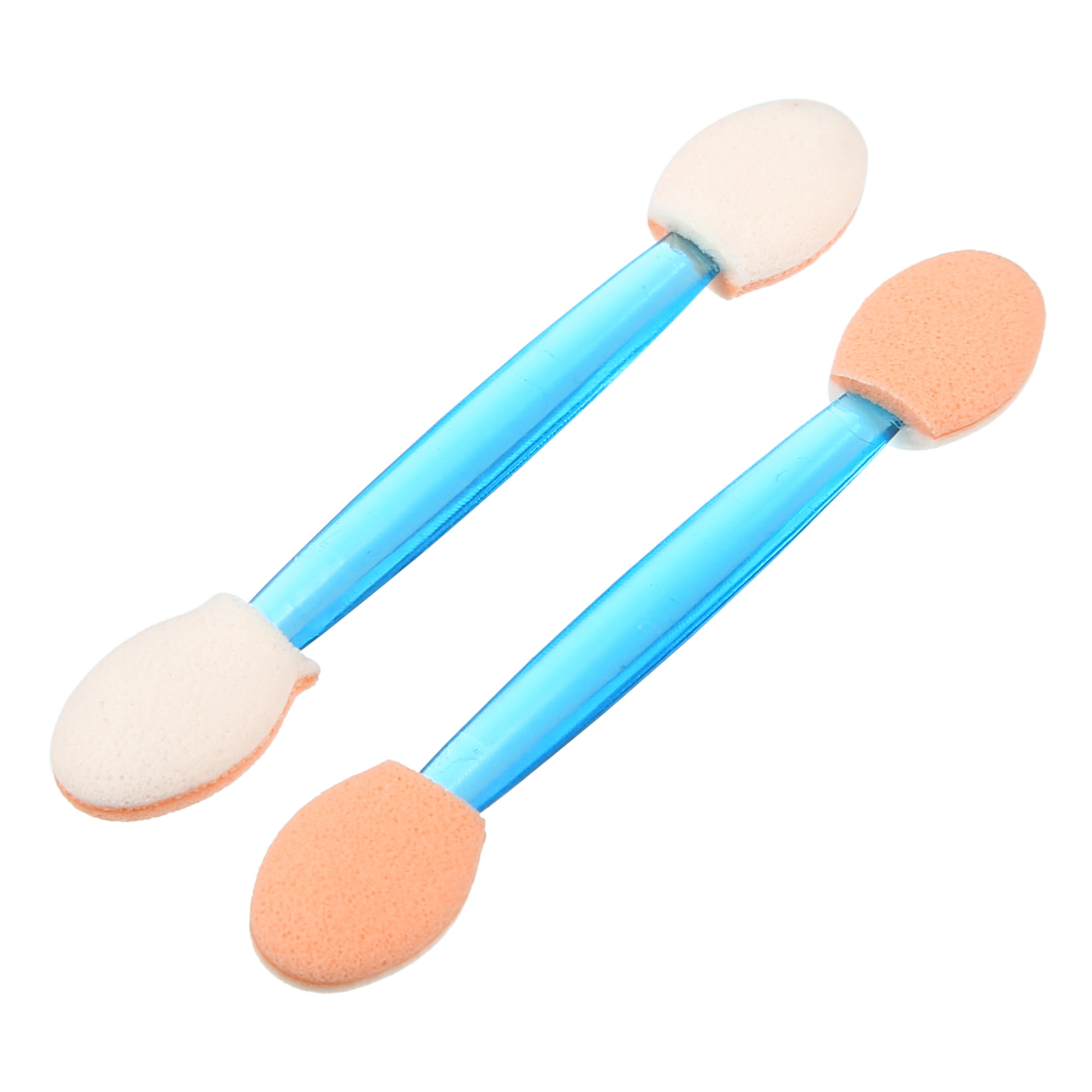 Unique Bargains 25 Pcs Dual Sides Eye Shadow Sponge Applicators with Container Blue White