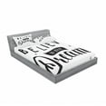 thumbnail image 3 of Ambesonne Saying Fitted Sheet & Pillow Sham Set, Self Confidence Phrase, Twin, Black and White, 3 of 3