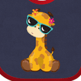 thumbnail image 4 of Inktastic Cute Giraffe, Giraffe with Sunglasses, Cute Animal Boys or Girls Baby Bib, 4 of 4