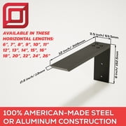The Original™ Aluminum L Bracket Countertop Support (12 inch)