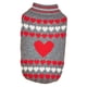 thumbnail image 5 of Jersey de cuello alto para vacaciones, ropa para mascotas, disfraz de suéteres para perros del día de San Valentín, ropa para perros con patrón de , Gris L, 5 of 8