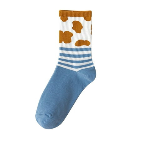 

NECHOLOGY Little Girl Socks 6 Years Old Womem Blue Plaid Socks Shallow Mouth Japanese Cute Milk Small Socks for Women Socks G One Size
