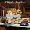 thumbnail image 3 of 2 Pcs Plateaux de Fruits de Mer, Plateau de Fruits de Mer de 14 Pouces 16 Pouces Plateaux Ronds, Plateaux de Service en Acier Inoxydable Épaissi pour Barbecue de Fruits de Mer, Plateaux Tour de Fruits de Mer pour Restaurant Fête Maison, 3 of 6