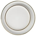 thumbnail image 6 of Elama Arthur 16 Piece Stoneware Dinnerware Set in Matte White with Gold Rim, 6 of 8