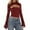 A-Red612, variant on Women's Lace Cutout Crop Top Neck Long Sleeve Sheer Floral Lace Ruched Blouse Sexy Gothic Party Going Out Shirt
