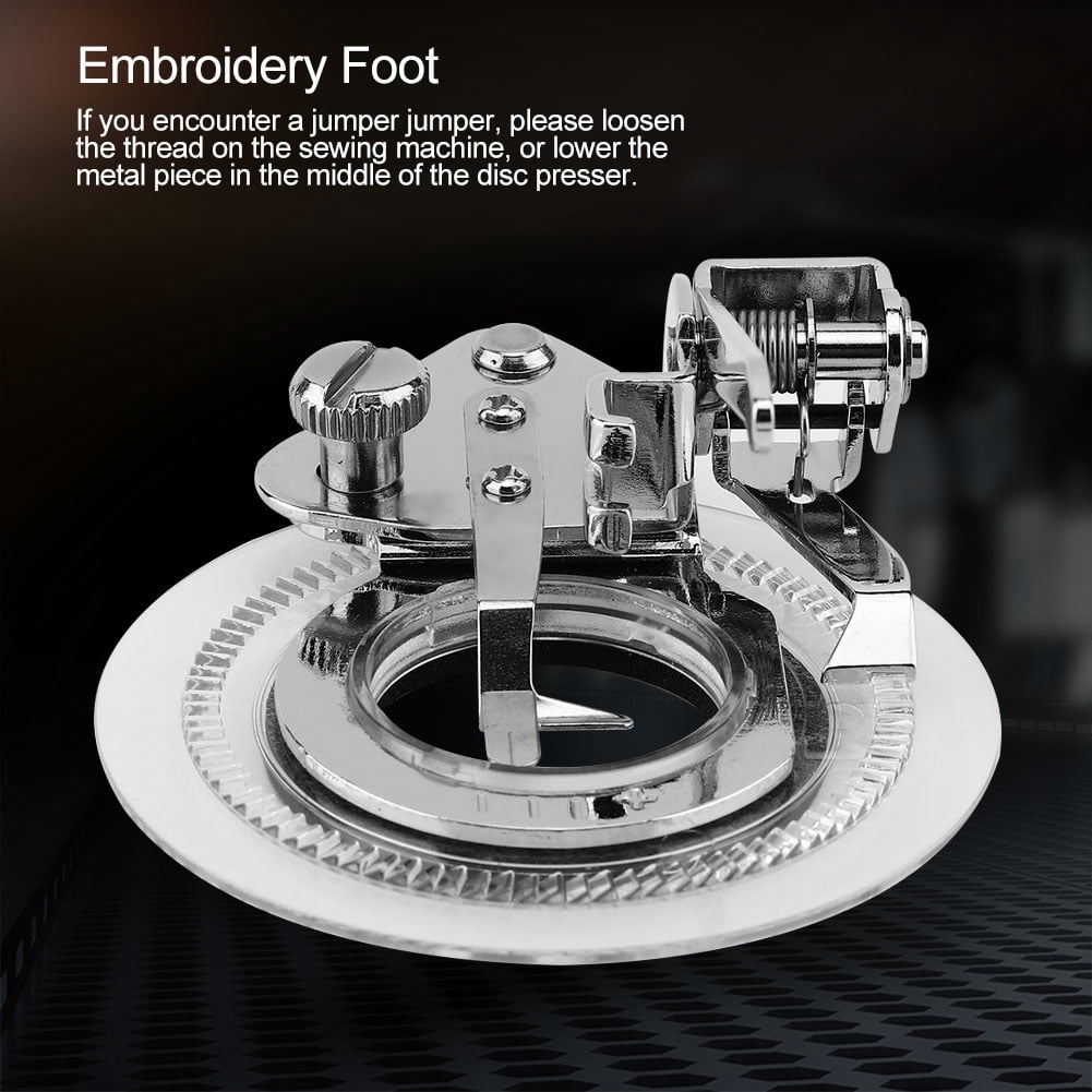 Zaqw Embroidery Foot, Sewing Machine Embroidery Foot, PVC+Alloy For