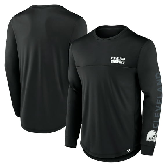 Men's Fanatics Black Cleveland Browns Blackout Long Sleeve T-Shirt