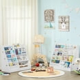 thumbnail image 6 of LELELINKY 4-Tiers Large Toy Storage Organizer with 5 Layer Sling, Kids Bookshelf for Playroom, Toy Organizer for Kids, White, 6 of 7