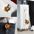 thumbnail image 6 of Thanksgiving Pumpkin 2pcs PU Leather Round Bag Tags with Privacy Cover and Name ID Tag - Suitcase Tags for Travel Luggage, Handbags, Backpacks, School Bags, 6 of 6