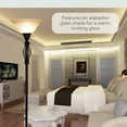 thumbnail image 3 of LIGHTACCENTS Bronze Floor Lamp with Alabaster Glass Bowl Shade for Living Room Decor - Torchiere Floor Lamps- Tall Floor Lamp - Traditional Iron Scrollwork Unique Floor Lamp for Living Room, 3 of 10