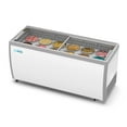 thumbnail image 4 of 70 in. 12 Tub Ice Cream Dipping Cabinet Display Freezer with Sliding Glass Door, 20 cu. ft. KM-ICD-71SD., 4 of 14