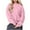 Pink, variant on Admvng Hoodies for Women Casual Christmas Printed Round Neck Long Sleeved Loose Hooded Sweatshirts, Size S-2XL