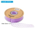 thumbnail image 2 of Uxcell Lace Trim Ribbon Polyester Wedding Lace Ribbon Lace Gift Wrap Ribbon for Dress Decorations Light Purple 50Yard, 2 of 6