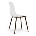 thumbnail image 2 of Poly & Bark Vortex Side Chair Walnut Legs in White (Set of 2), 2 of 10