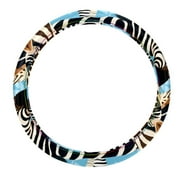 Zebra 14.5 Inch Printing PVC Leather Car Wheel Covers Auto Accessories Steering Wheel Cover