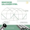 thumbnail image 4 of Outdoor Storage Shed Outsunny 11.5' x 10' x 6.5' Walk-in Tunnel Greenhouse, Green House with Zippered Mesh Door, 7 Mesh Windows & Roll-up Sidewalls, Upgraded Gardening Plant Hot House with Galvanized, 4 of 10