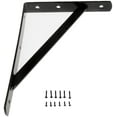 Hyper Tough Heavy Duty Shelf Bracket, 8" x 12" Black, Steel, Mounting