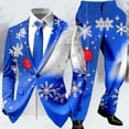 thumbnail image 2 of Ugly Christmas Suits for Men 2 Piece Formal One Button Xmas Jacket Blazer And Trousers Set Slim Fit Winter Party Wedding Christmas Suit, 2 of 5