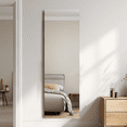 thumbnail image 5 of Kosmonia 56x18 Frameless Full Length Silver Coating Mirror Distortion Free, HD Reflection & Anti Desilvering, Tempered Glass & Shatter Proof Film Doubling Safety, Easy Setup, 5 of 8