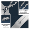 thumbnail image 4 of Pulsera Brazalete Pareja Con Llave Corazón Acero Inoxidable Xtellar plateado, 4 of 4