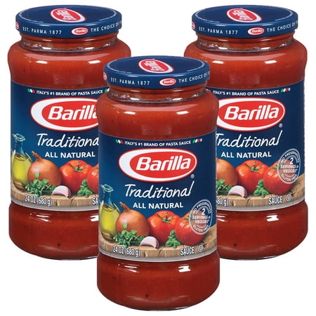 (3 Pack) Barilla Pasta Sauce, Traditional, 24 Oz