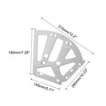 thumbnail image 2 of Uxcell 2Pack Shoes Drawer Cabinet Hinge 3 Layers Cold Rolled Steel Furniture Hinge Silver, 2 of 5
