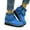 Blue, variant on Lovskoo 2024 Women's Wedges Ankle Boots Round Toe Wedge Large Single Side Zipper Tassel Slope Heel Short Casual Boots Black