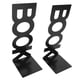 thumbnail image 3 of 1 Pair Book End Decorative L Shaped Keep Upright Slip Resistant Book Stopper for School Office Black, 3 of 3