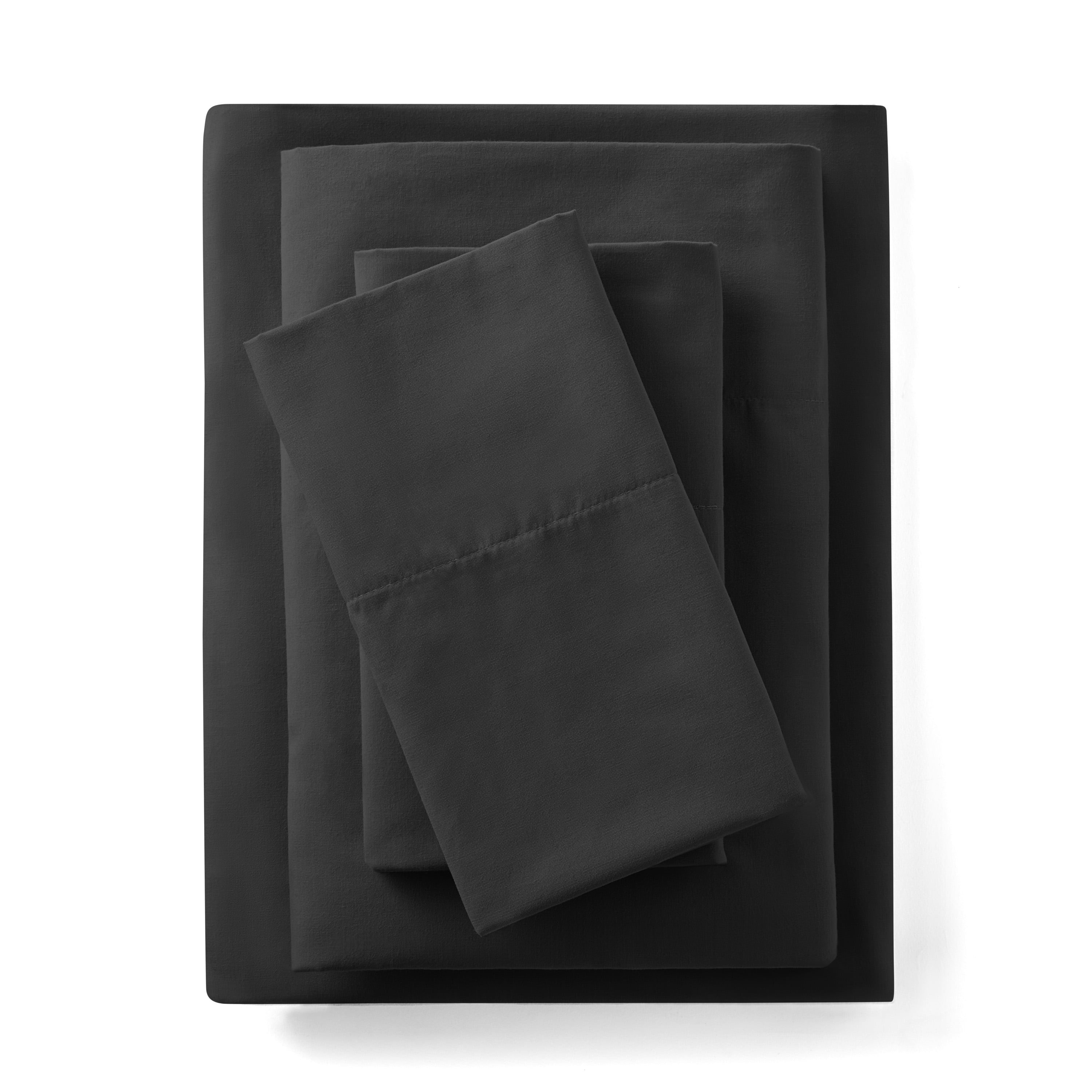 Mainstays 4-Piece 300 Thread Count Luscious Merlot CVC Cotton Blend Bed Sheet Set, King , Adult / Teen
