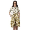 thumbnail image 1 of Moomaya Robe Tunique en Coton Flex pour Femmes Manches Courtes Vêtements d'Été, 1 of 4