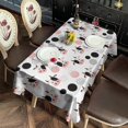 thumbnail image 5 of White Cow Head Dot Pattern Rectangle Tablecloth 60"x102",Waterproof Polyester Rectangle Table Cloth, Wipeable Spillproof Polyester Tablecloth for Dining, Camping, Indoor and Outdoor, 5 of 6
