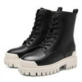 thumbnail image 3 of CMR CHAMARIPA Height Increasing Shoes For Women - Black Leather Elevator Boots 3.15 Inches / 8 CM, 3 of 9