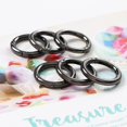 thumbnail image 4 of 6pcs Metal Spring O Rings Round Carabiner Key Ring Clip for Keychain Buckle, Purse Hardware, DIY Crafts (Gunmetal, 1''), 4 of 7
