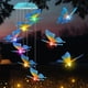 thumbnail image 1 of Campanillas de viento solares con forma de mariposa en forma de zeiliuled que cambian de color para exteriores, 1 of 7