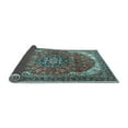 thumbnail image 2 of Ahgly Company Indoor Round Medallion Light Blue Traditional Area Rugs, 3' Round, 2 of 4