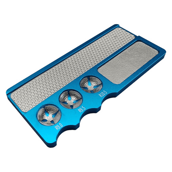 Tip Tool Professional Pool Tip Radius Shaper & Flat Scuffer Shape & Scuff Carom Snooker Pool Cue Tip Accessories Blue