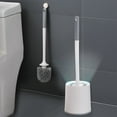 thumbnail image 2 of Toilet Brush and Holder Set Compact Toilet Cleaner Brush Long Handle Toilet Brush with Bristles Bathroom Cleaning Bowl Brush Kit Bathroom Cleaning Tools, 2 of 7