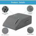 thumbnail image 3 of MY Leg Pillow Elevation Blood Circulation, Leg Wedge for Elevation for Swelling, Leg Elevating Pillow for After Surgery, Memory Foam Foot Knee Pillow for Back Sleeping 24×22×8 Inch Dark Grey, 3 of 6