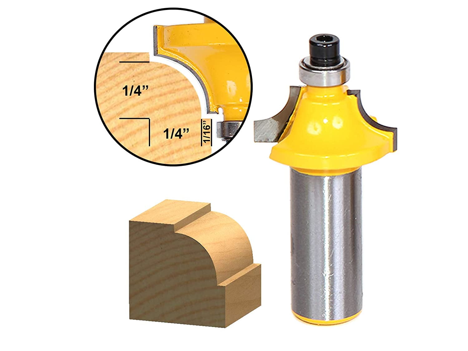 Round Over Beading Edging Router Bit - 1/4