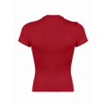thumbnail image 2 of Women'S Short Sleeve T Shirts Summer Crop Tops Basic Slim Fit Gym Workout Y2k Clothes, 2 of 9